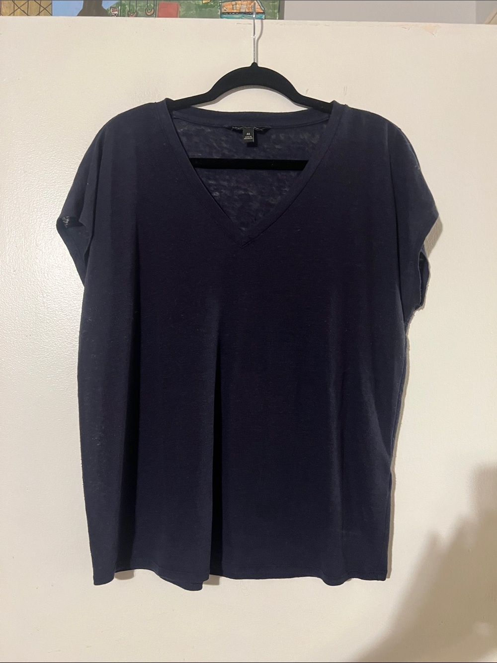 Banana Republic linen blend vee neck cap sleeve top